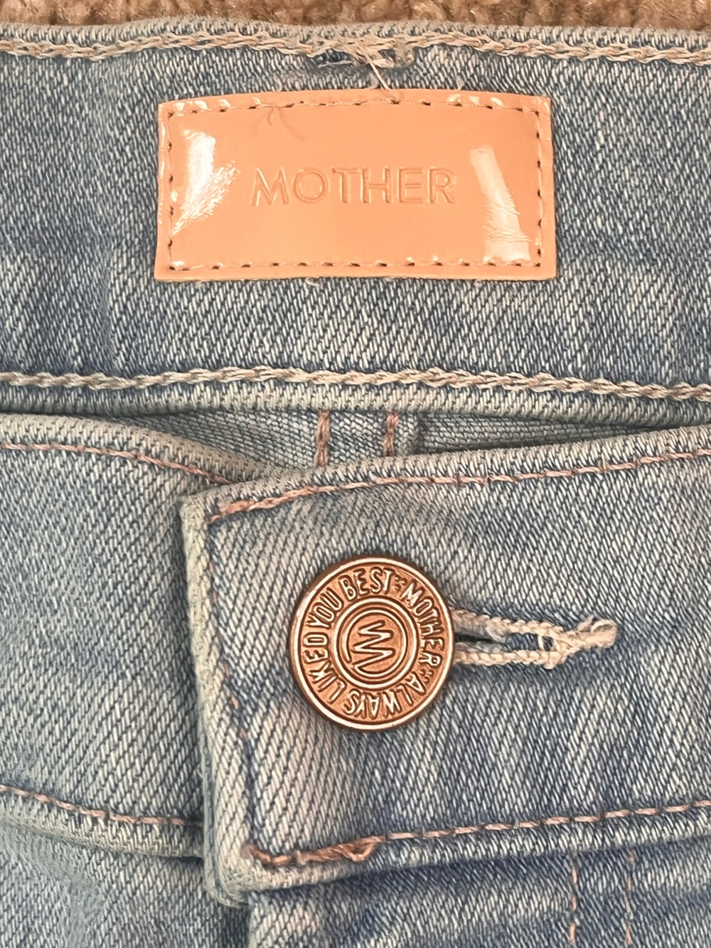 Mother Jeans Rambler Zip Ankle Fray Size 30 Hi Rise Wide Leg Chill Pill Blue - Picture 5 of 13